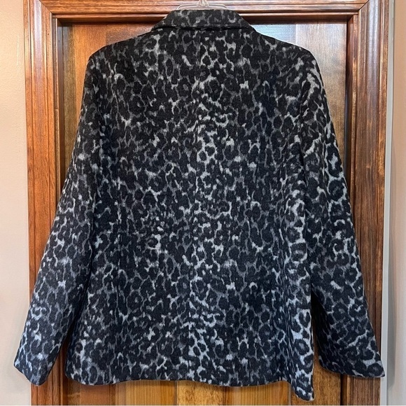 Karen Kane‎ Women's Textured Blazer Jacket Leopard Prnt Sz M EUC - Picture 3 of 15